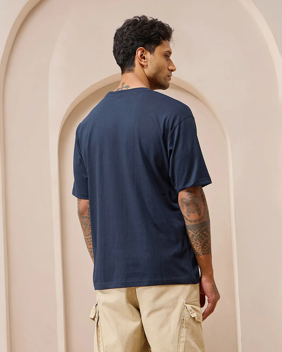 Navy Blue  Oversized T-Shirt