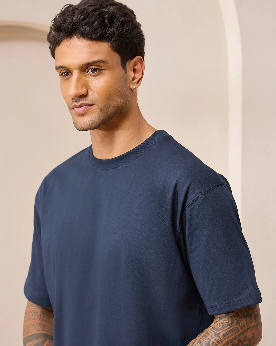 Navy Blue  Oversized T-Shirt