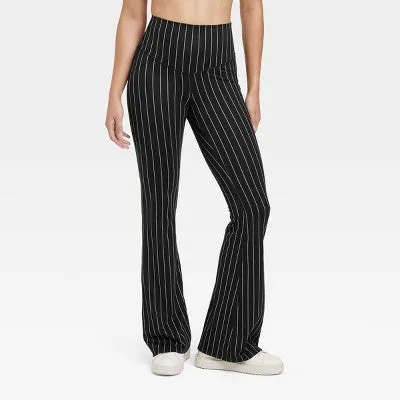 New - Women's Rib Flare Leggings - JoyLab Black L