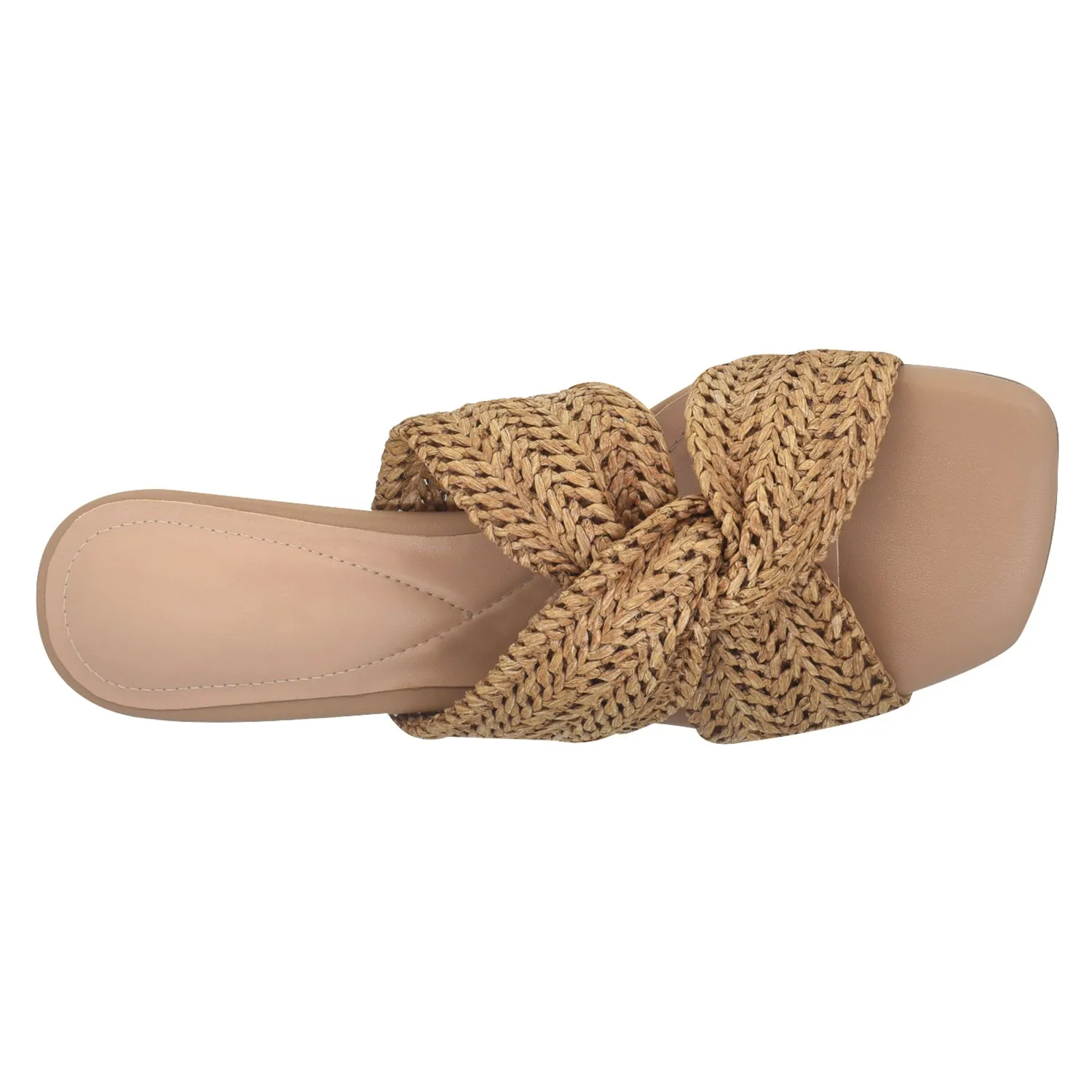 Nikka Raffia Sandal with Memory Foam