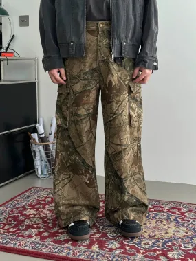 Nine Camouflage Baggy Fit Cargo Pants