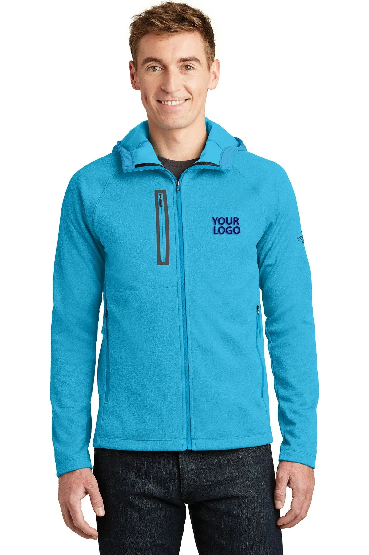 North Face Canyon Flats Fleece Hooded Jacket Hyper Blue Heather