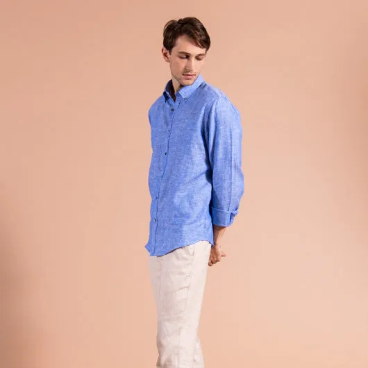 Oasis Lagoon Blue Linen Shirt