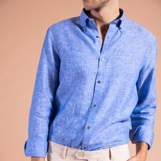 Oasis Lagoon Blue Linen Shirt