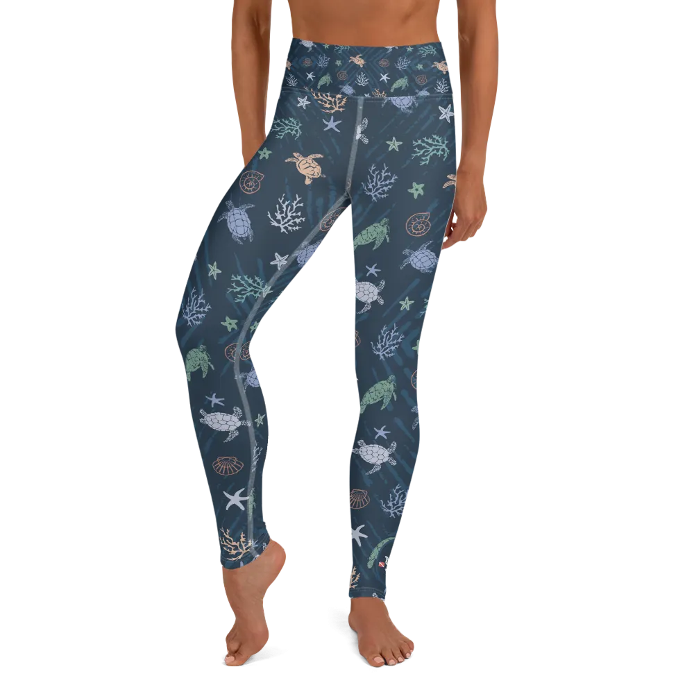 Ocean of Turtles Leggings - High Waist