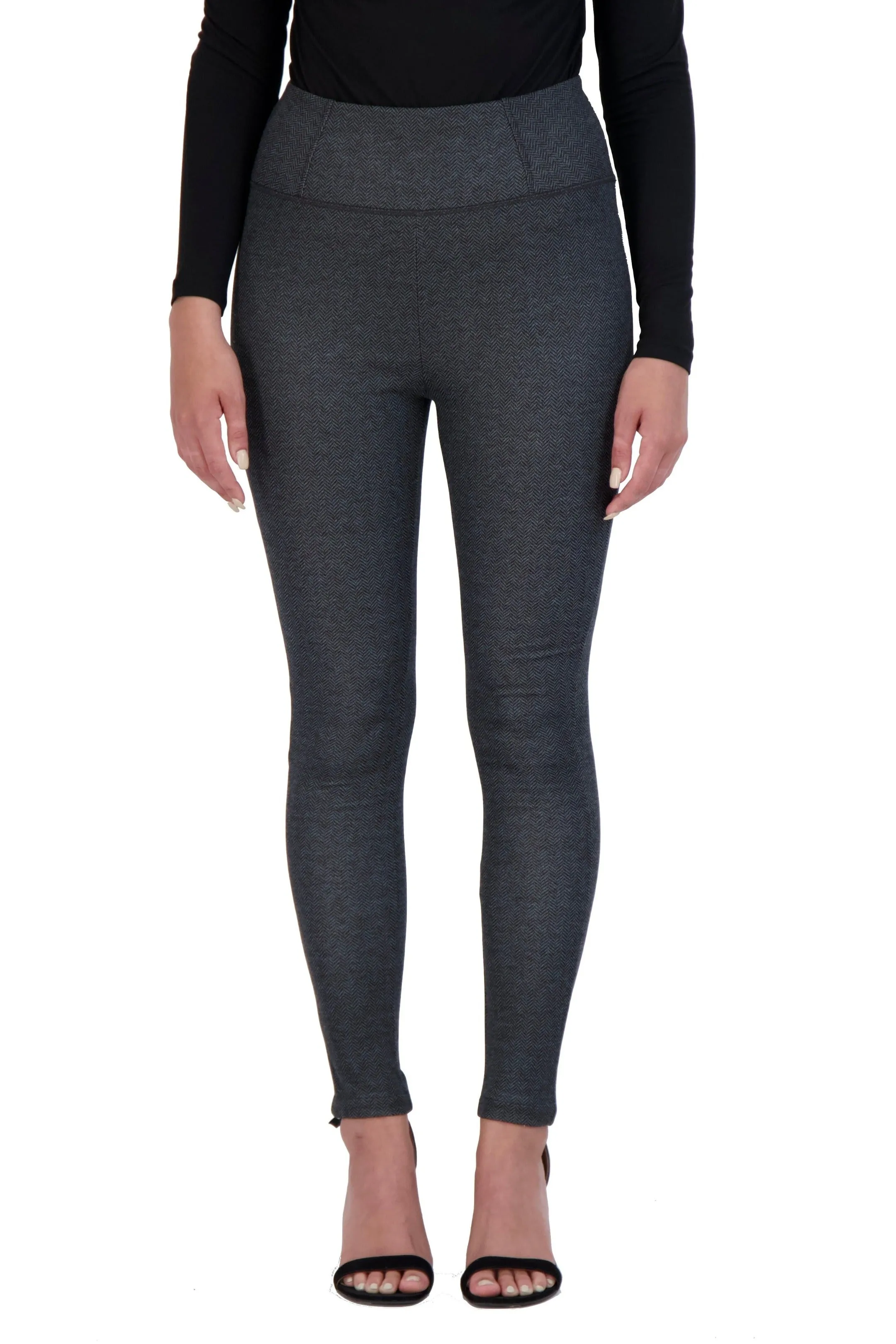 Ookie & Lala High Waisted Knit Legging w/Herringbone Pattern