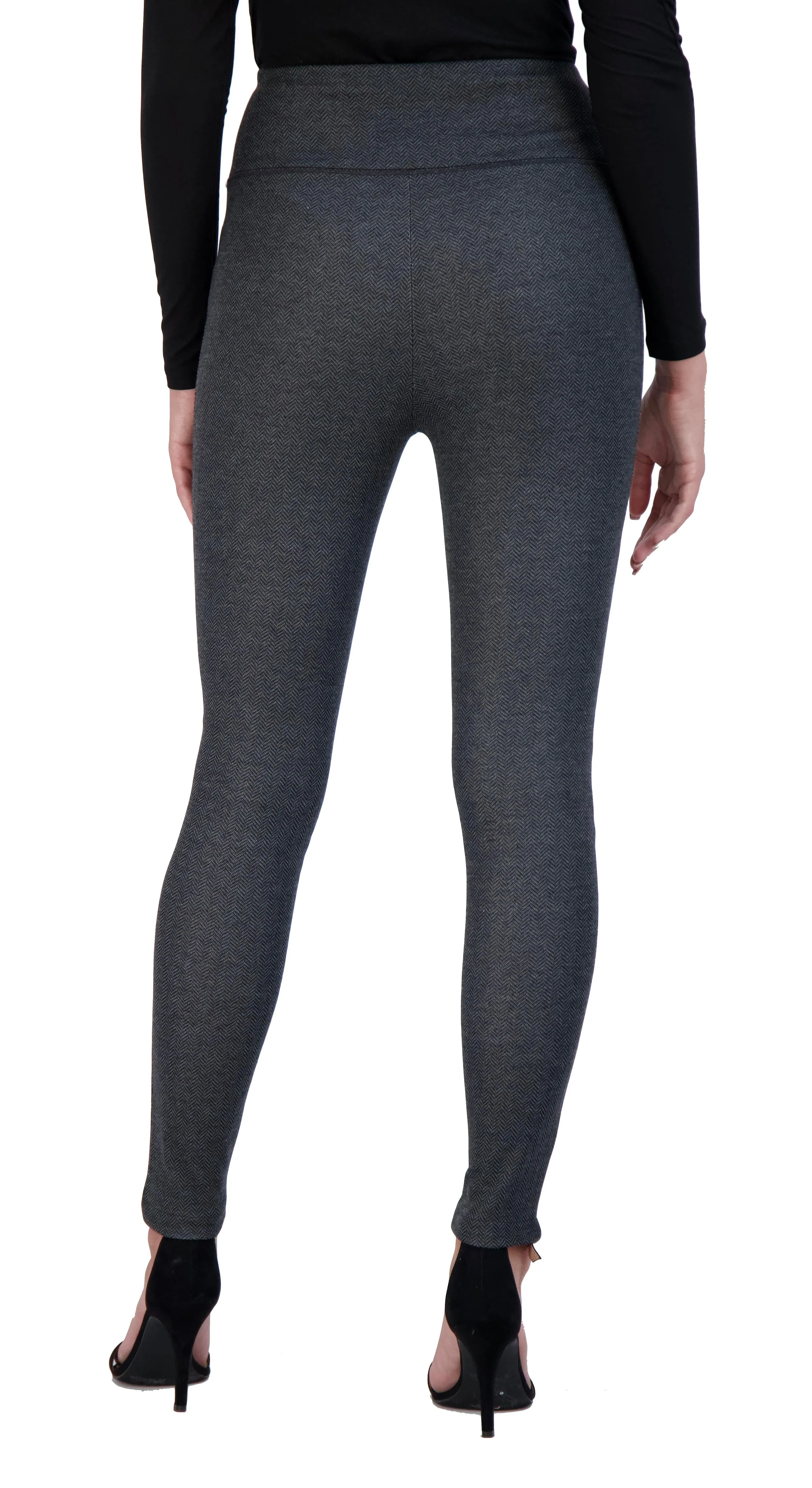 Ookie & Lala High Waisted Knit Legging w/Herringbone Pattern