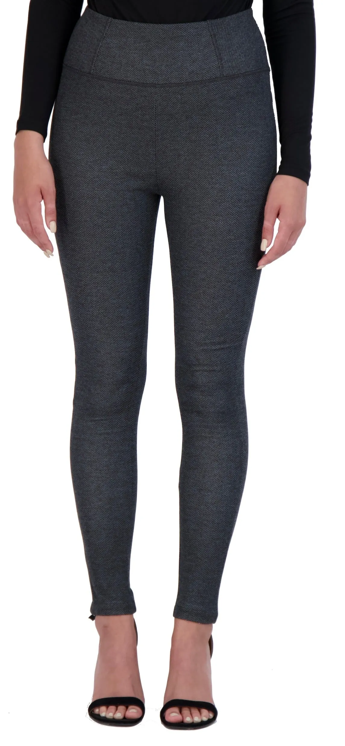 Ookie & Lala High Waisted Knit Legging w/Herringbone Pattern