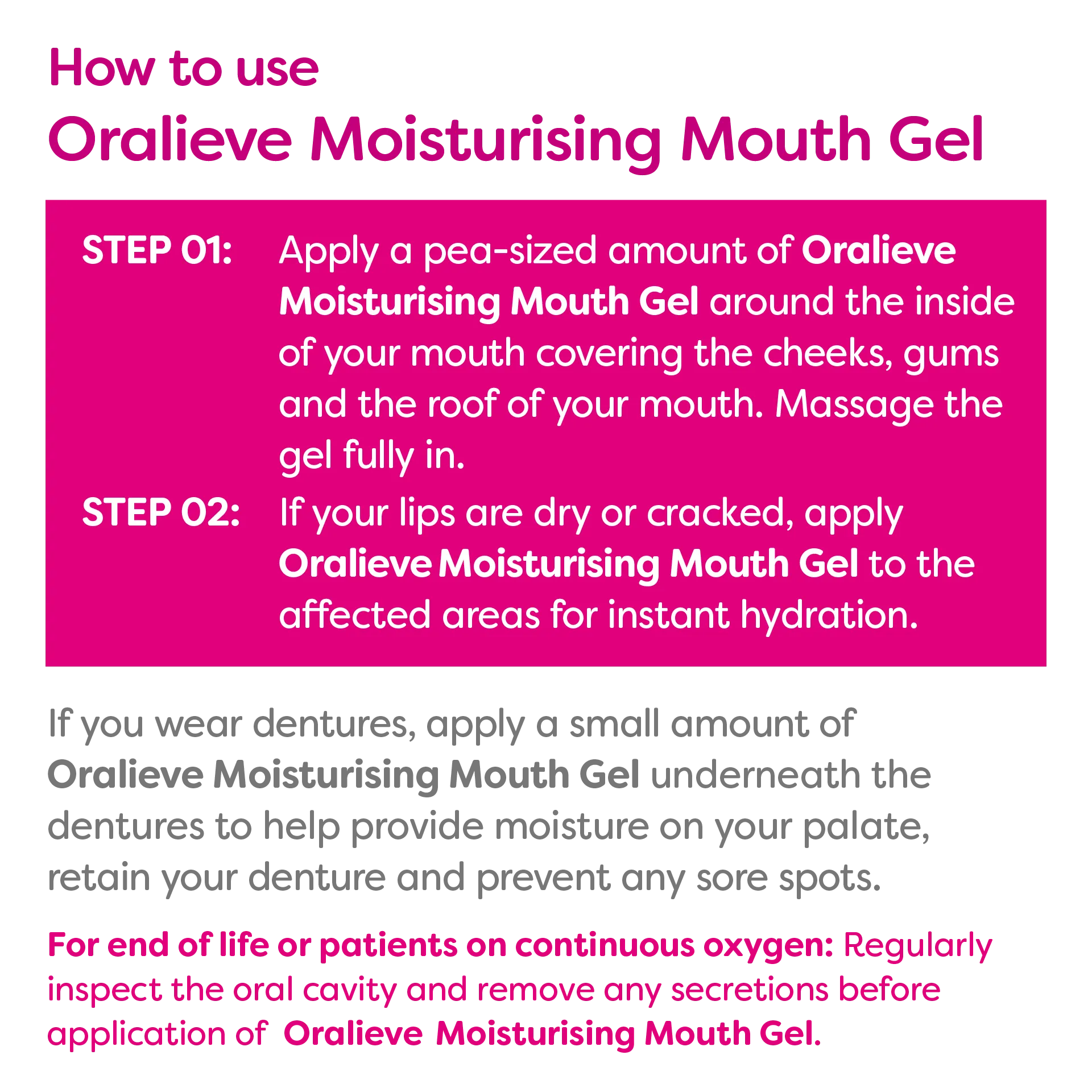 Oralieve Moisturising Dry Mouth Relief Gel