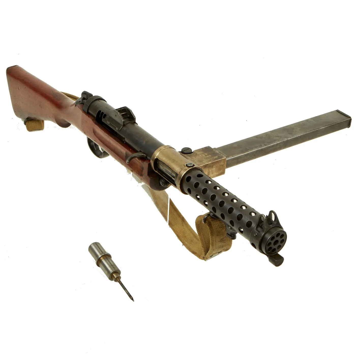 Original British WWII Lanchester MK.I* Display SMG Serial 57654 with 50 Round Magazine & Sling