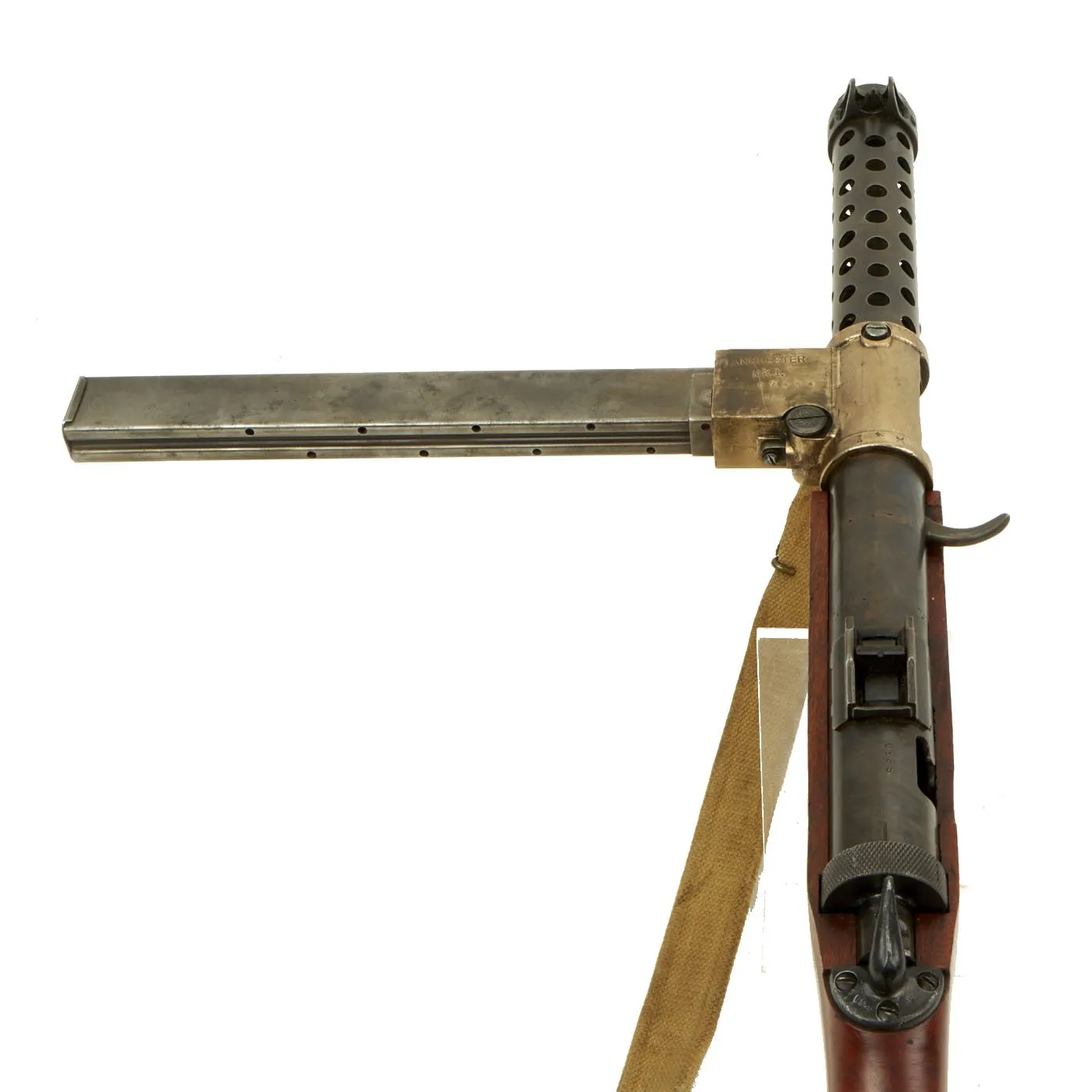 Original British WWII Lanchester MK.I* Display SMG Serial 57654 with 50 Round Magazine & Sling