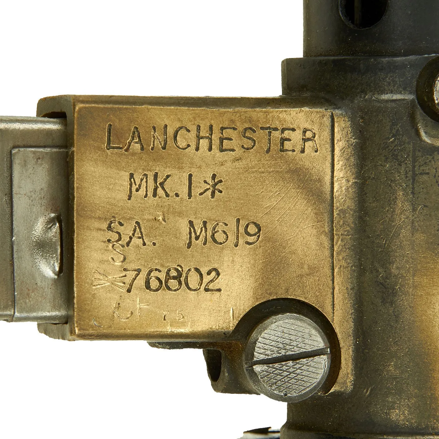 Original British WWII Lanchester MK.I* Display Submachine Gun SMG with 50 rd. Magazine and Sling