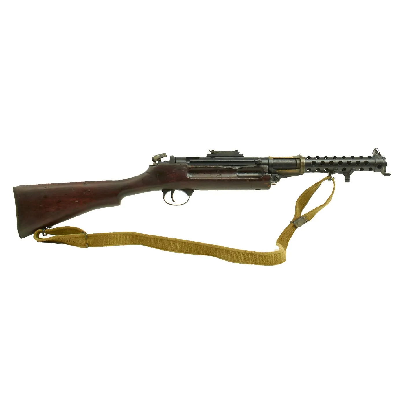 Original British WWII Lanchester MK.I* Display Submachine Gun SMG with 50 rd. Magazine and Sling