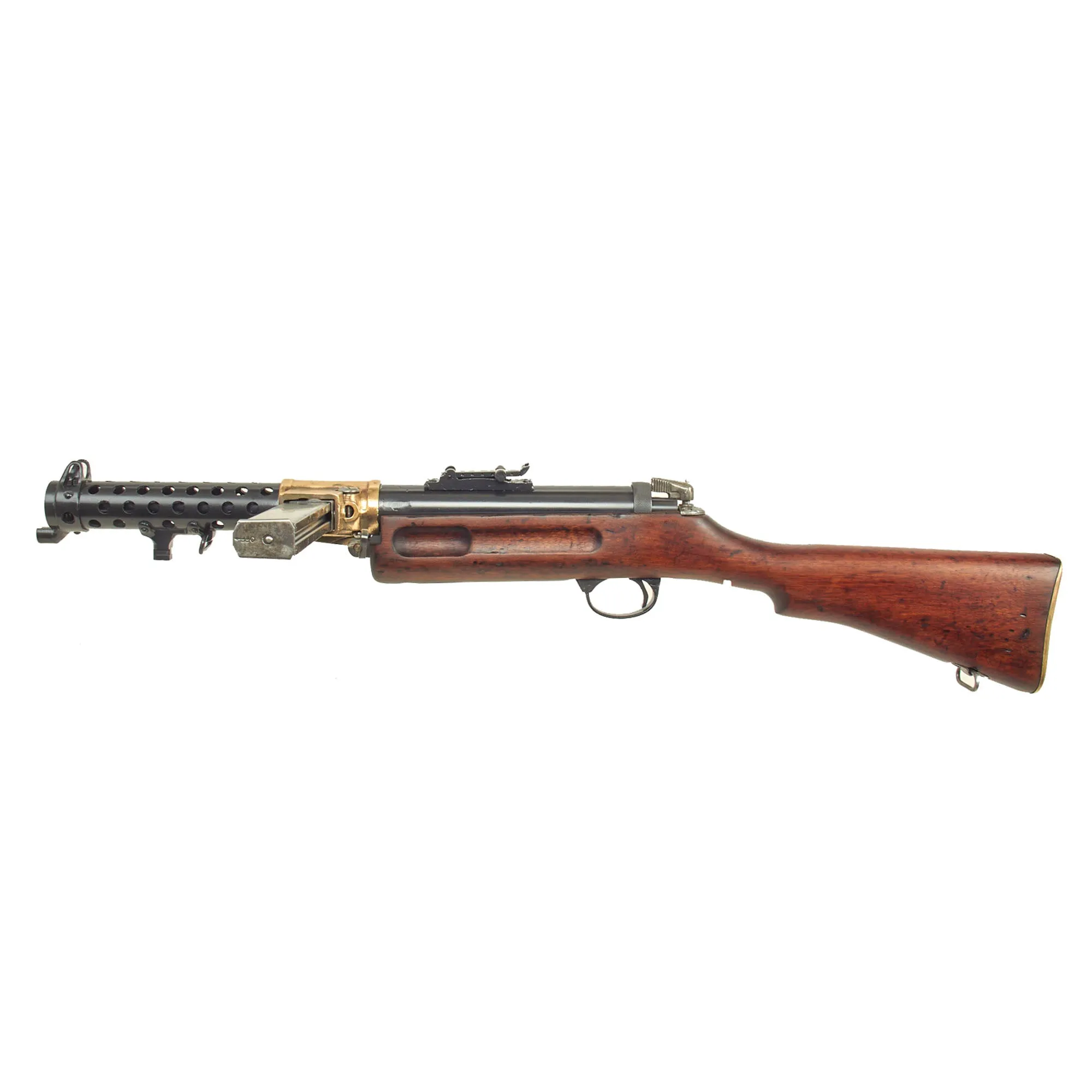 Original British WWII Lanchester MK.I* Display Submachine Gun SMG with Early Sight & Magazine - Serial 9538A