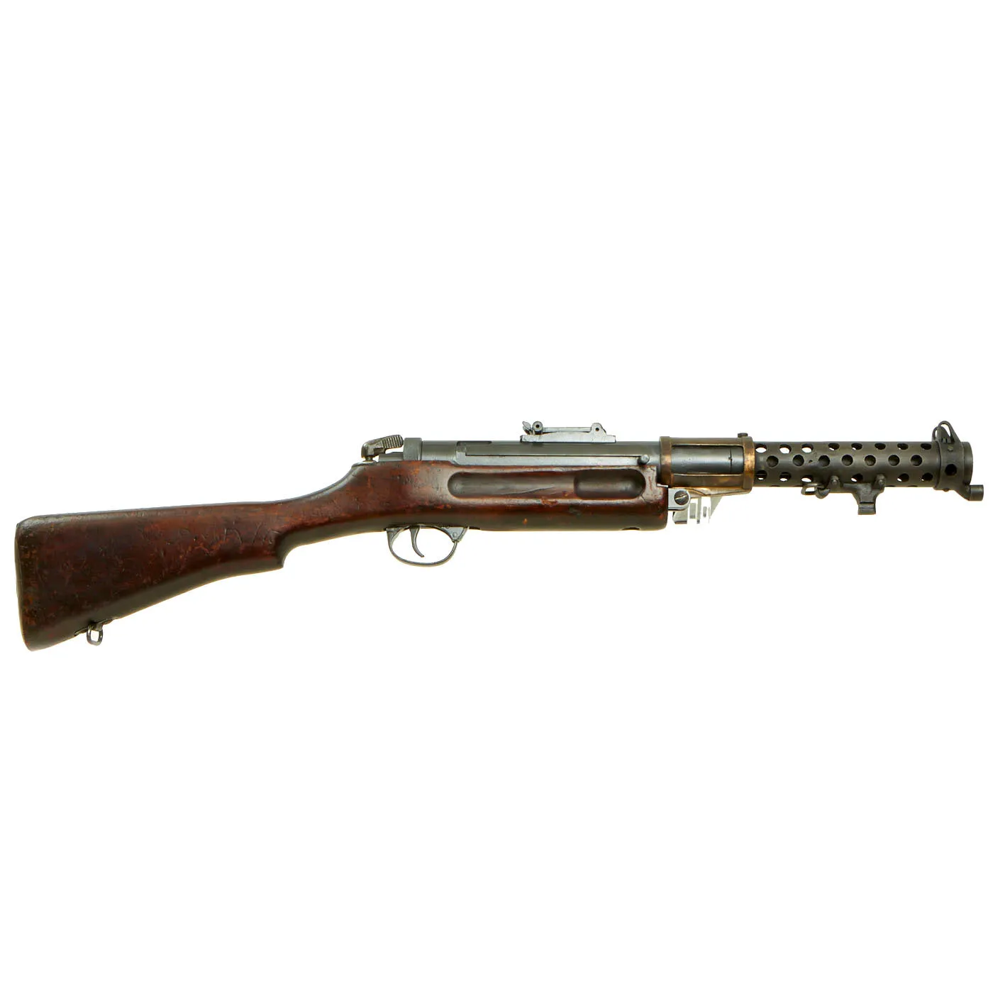 Original British WWII Lanchester MK.I* Display Submachine Gun SMG with Early Sight & Magazine