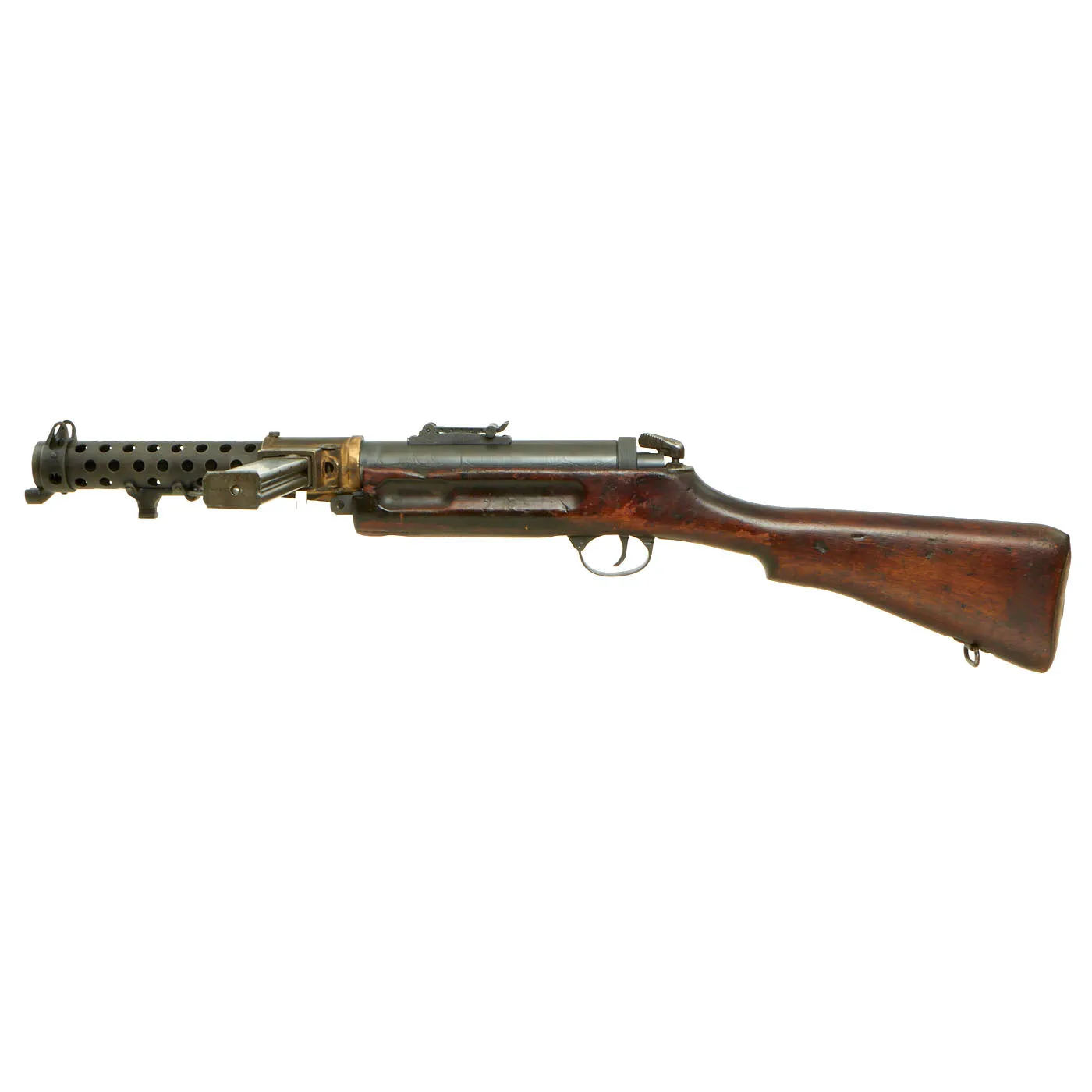 Original British WWII Lanchester MK.I* Display Submachine Gun SMG with Early Sight & Magazine