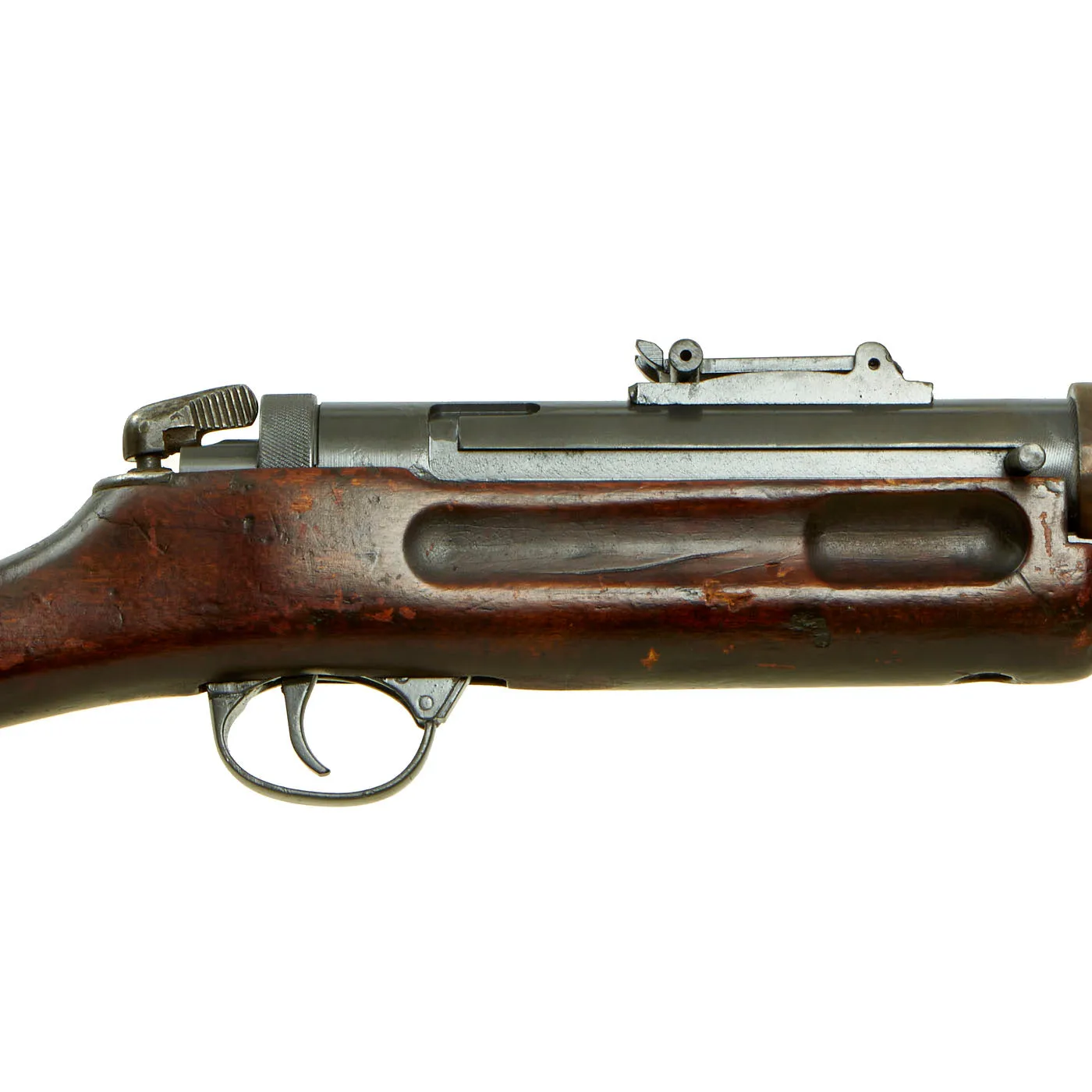 Original British WWII Lanchester MK.I* Display Submachine Gun SMG with Early Sight & Magazine