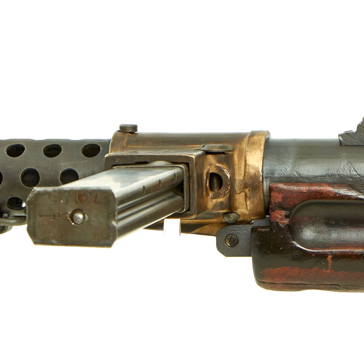 Original British WWII Lanchester MK.I* Display Submachine Gun SMG with Early Sight & Magazine