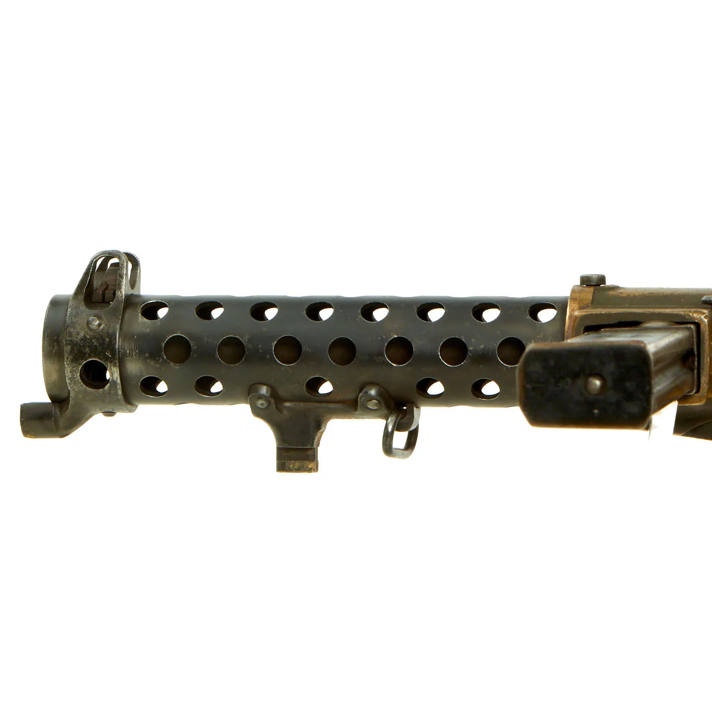 Original British WWII Lanchester MK.I* Display Submachine Gun SMG with Magazine & Parade Bayonet