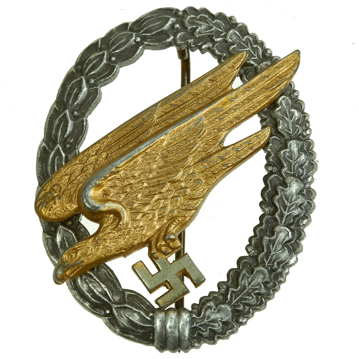 Original German WWII Cased Luftwaffe Paratrooper Fallschirmjäger Badge by Berg & Nolte - Parachutist Badge