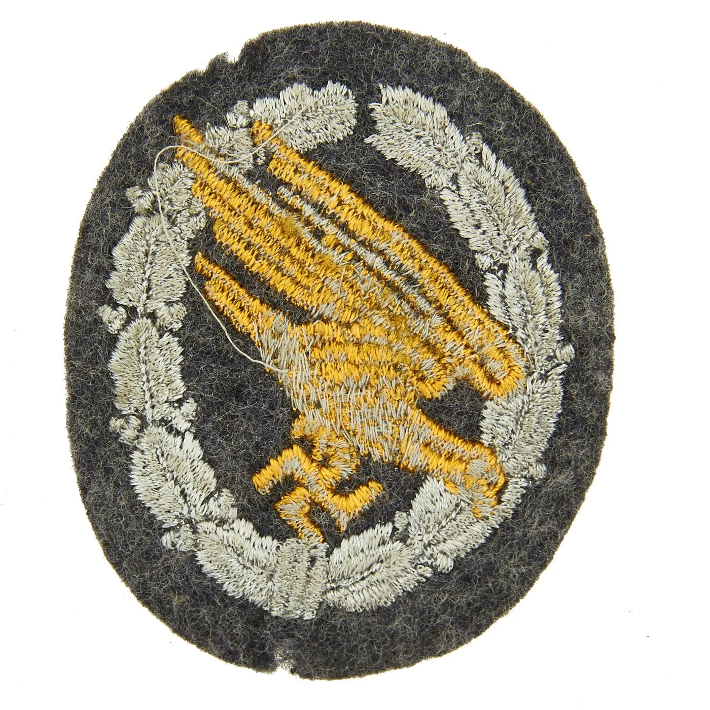 Original German WWII Luftwaffe Fallschirmjäger Paratrooper Cloth Badge - Parachutist Badge