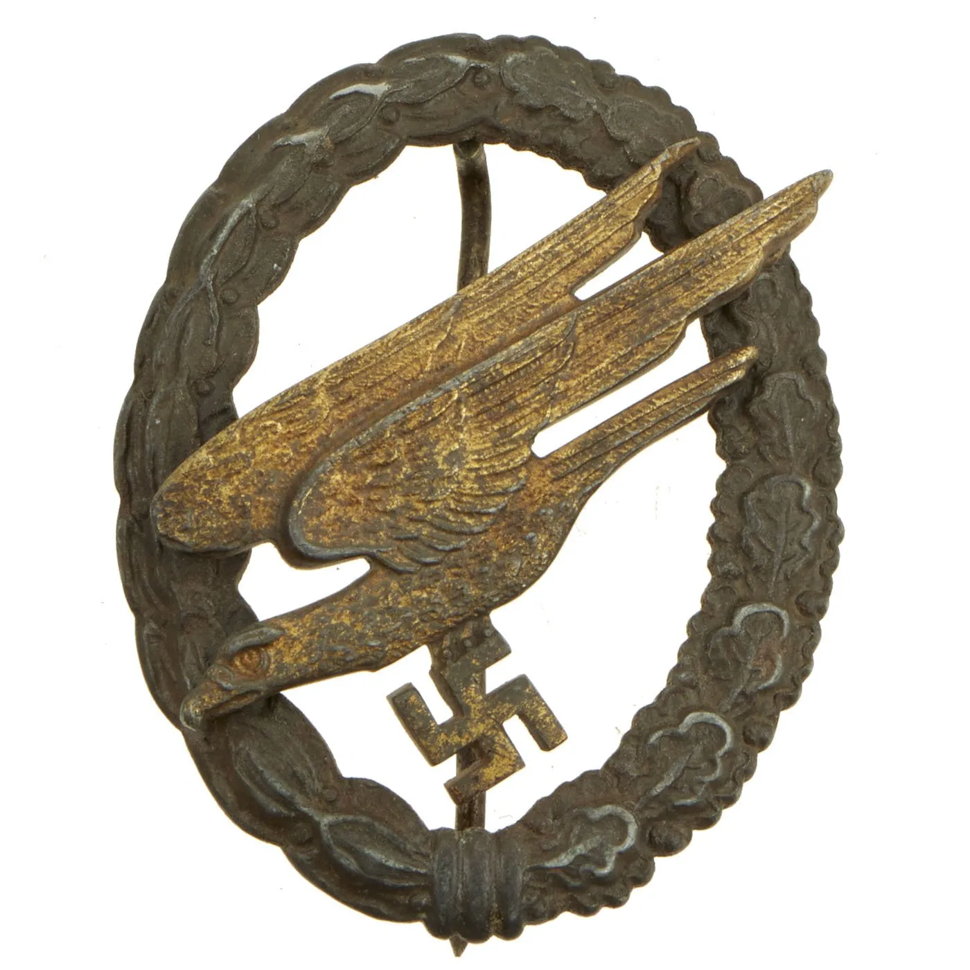 Original German WWII Luftwaffe Paratrooper Fallschirmjäger Badge by F. W. Assmann & Söhne - Parachutist Badge