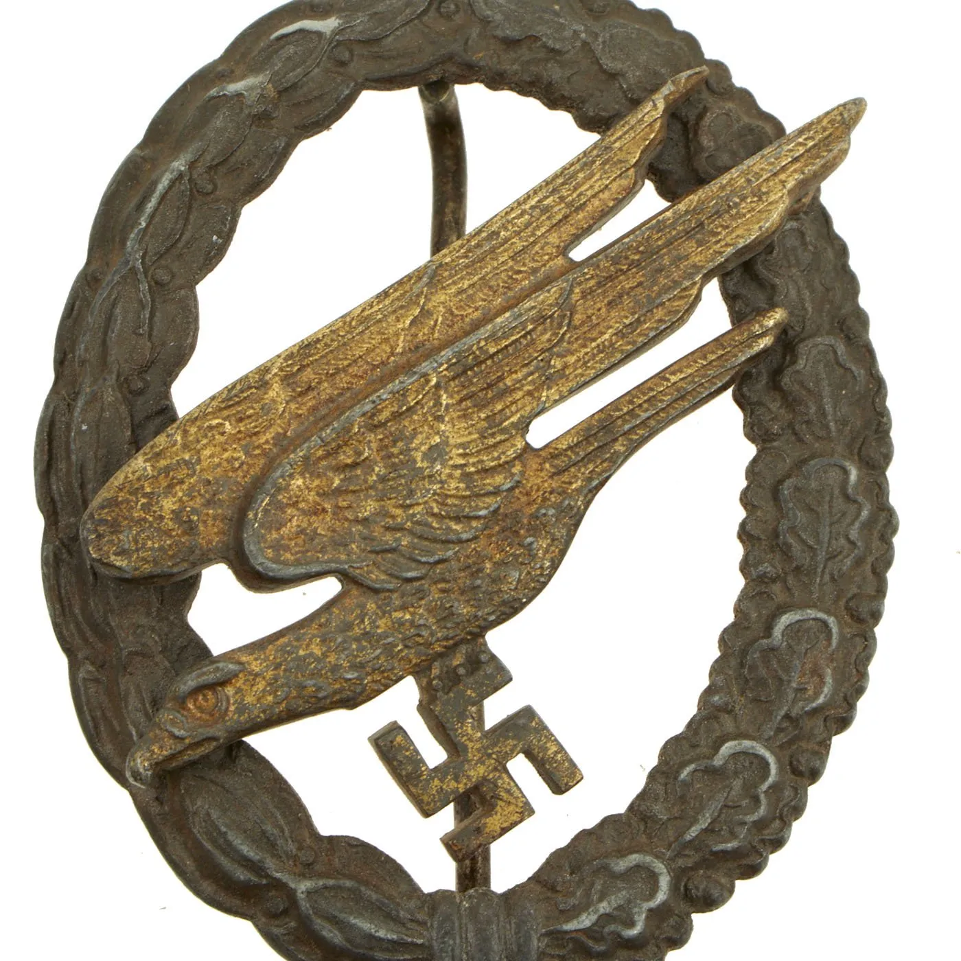 Original German WWII Luftwaffe Paratrooper Fallschirmjäger Badge by F. W. Assmann & Söhne - Parachutist Badge