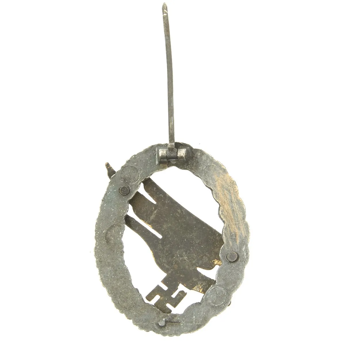 Original German WWII Lufwaffe Paratrooper Fallschirmjäger Badge by Deschler & Sohn - Parachutist Badge