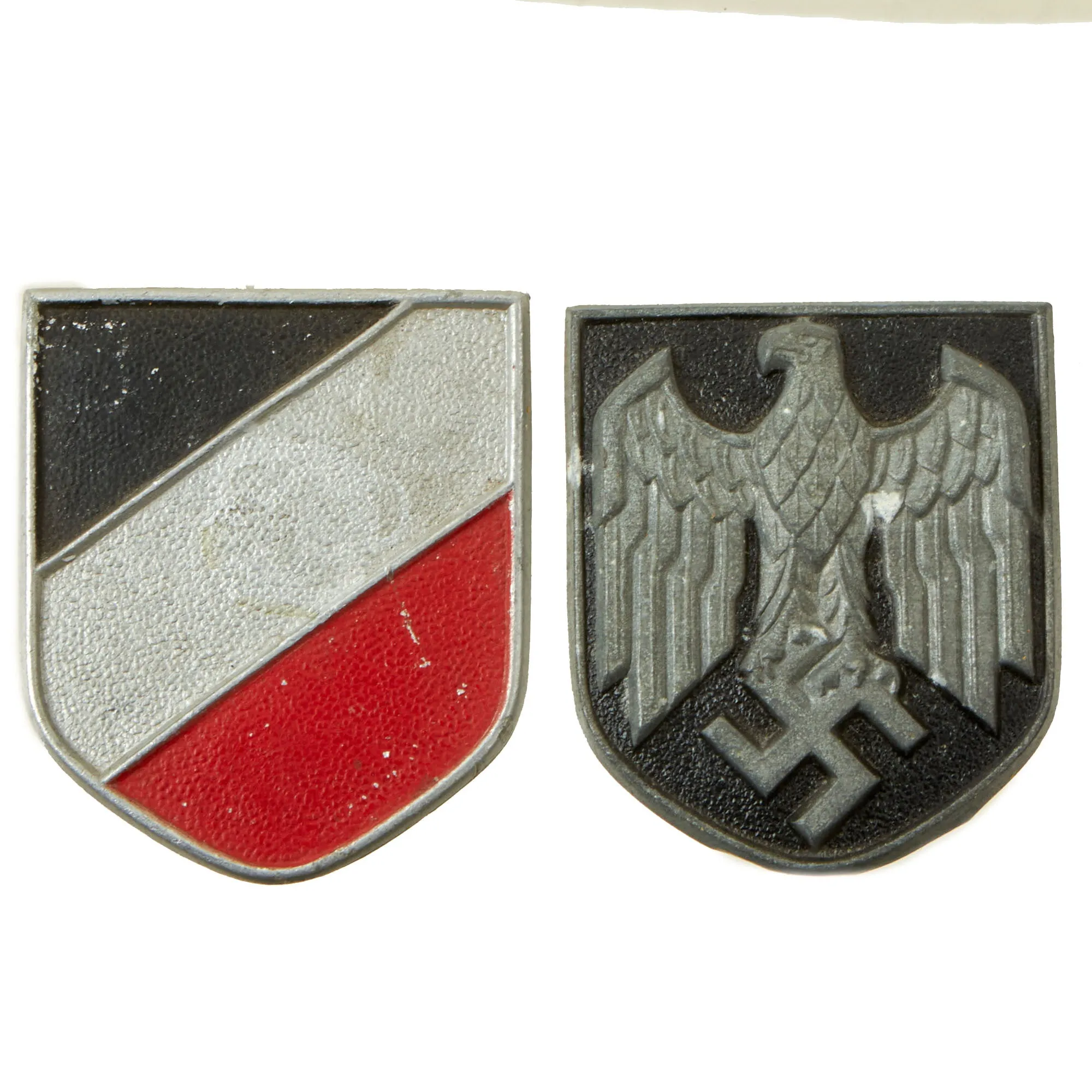 Original German WWII Medal and Insignia Grouping with KvK II, War Merit Medal, and Close Combat Clasp - 6 Items