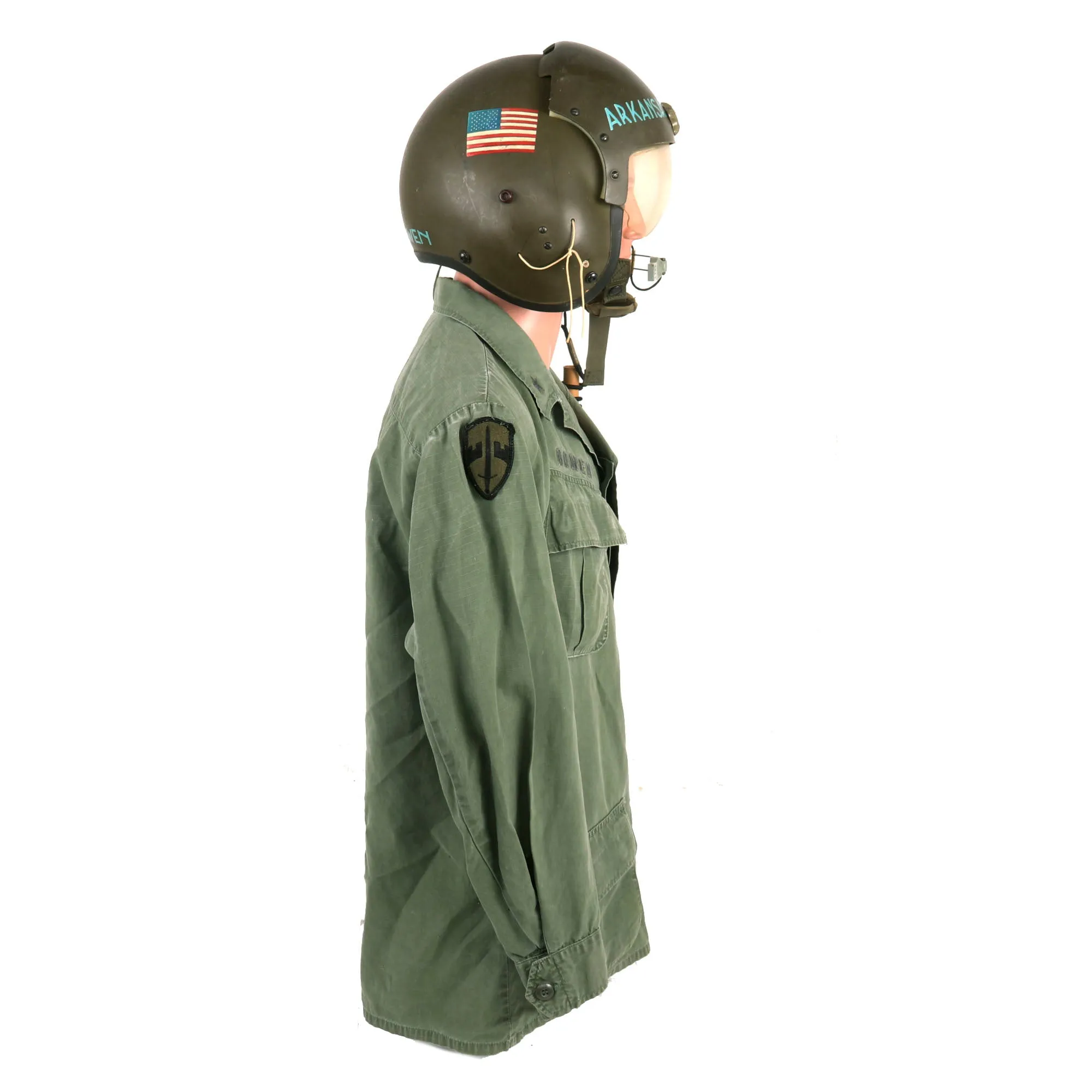 Original U.S. Vietnam War Brigadier General Thomas Willard Bowen AFH-1 Helicopter Pilot Flying Helmet and Uniform Grouping With Photos and Documents - Formerly A.A.F. Tank Museum