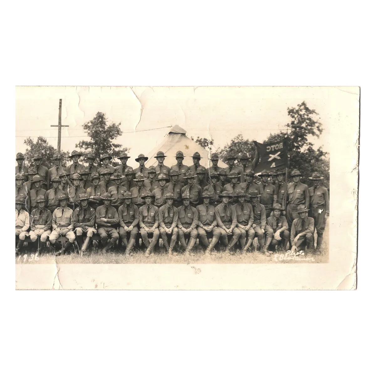 Original U.S. WWII 382nd Field Artillery Battalion Named Officer Grouping