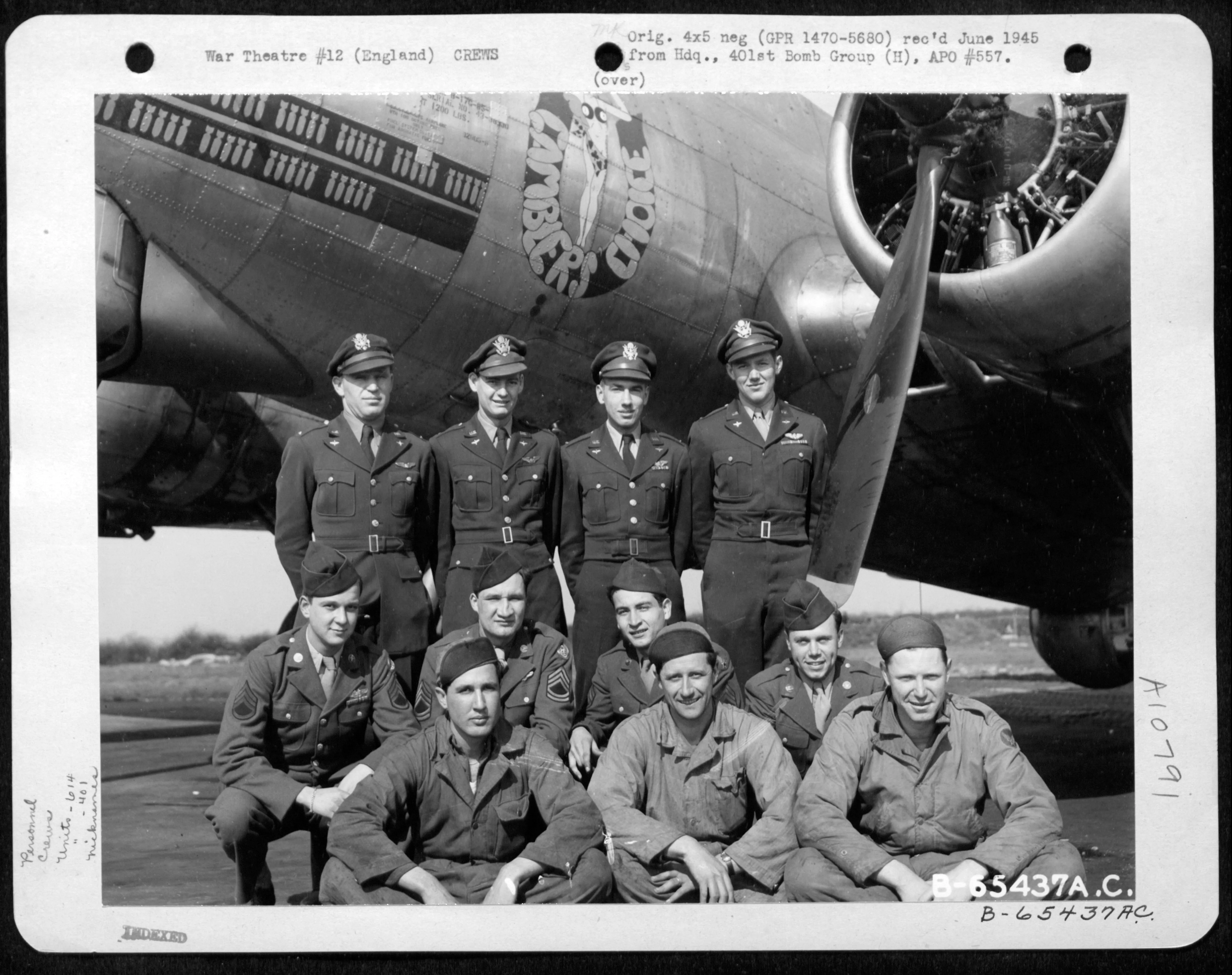 Original U.S. WWII B-17 “Gamblers’ Choice” Navigator William Lloyd Briner’s Painted A2 Flight Jacket, Medals, Flight Logs, & Ephemera Group with Six Massive Binders of Original Papers & More - 614th Bomb Squadron, 401st Bomb Group