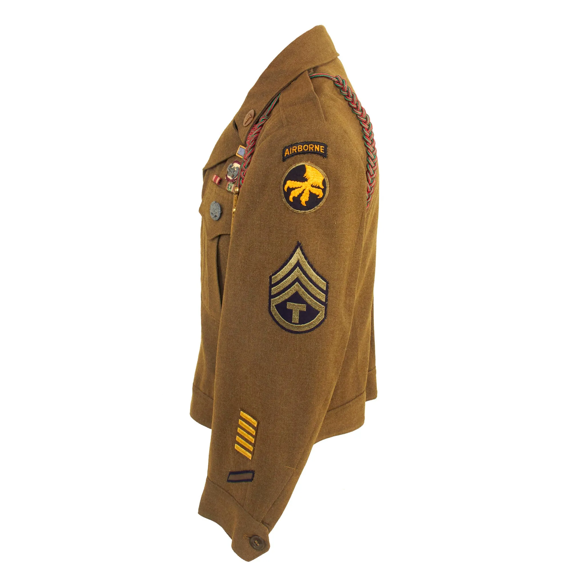 Original U.S. WWII Named Airborne Medic 82nd Airborne Division 307th Airborne Medical Company Ike Jacket Uniform Set