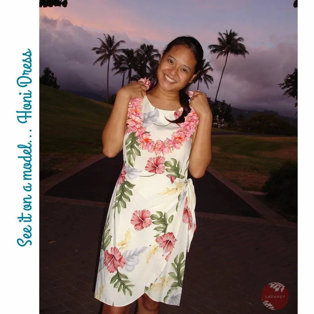 Poipu Blue Honi Hawaiian Dress