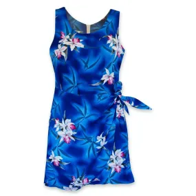 Poipu Blue Honi Hawaiian Dress