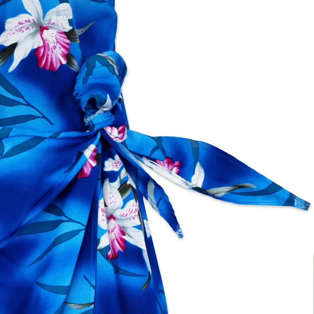 Poipu Blue Honi Hawaiian Dress