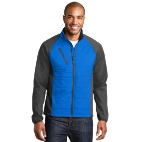 Port Authority® Hybrid Soft Shell Jacket - Skydriver Blue / Grey Steel