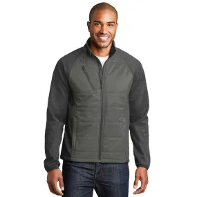 Port Authority® Hybrid Soft Shell Jacket - Smoke Grey / Grey Steel