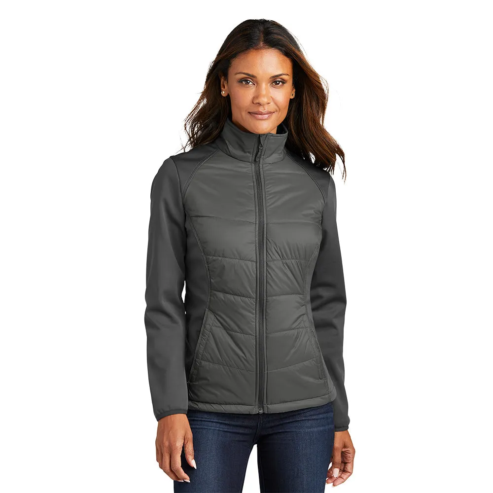 Port Authority® Women's Hybrid Soft Shell Jacket - Smoke Grey / Grey Steel