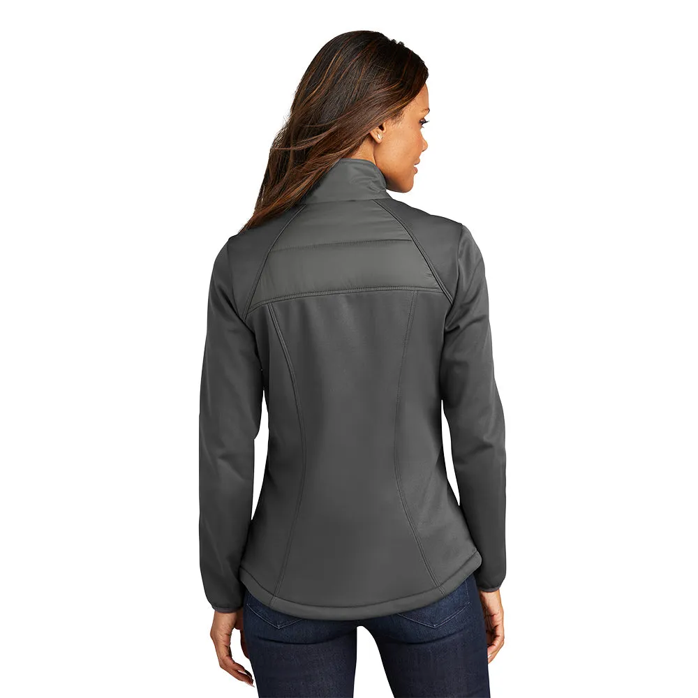 Port Authority® Women's Hybrid Soft Shell Jacket - Smoke Grey / Grey Steel