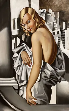 Portrait of Marjorie Ferry Contemporary Fresco Painting by Tamara de Lempicka