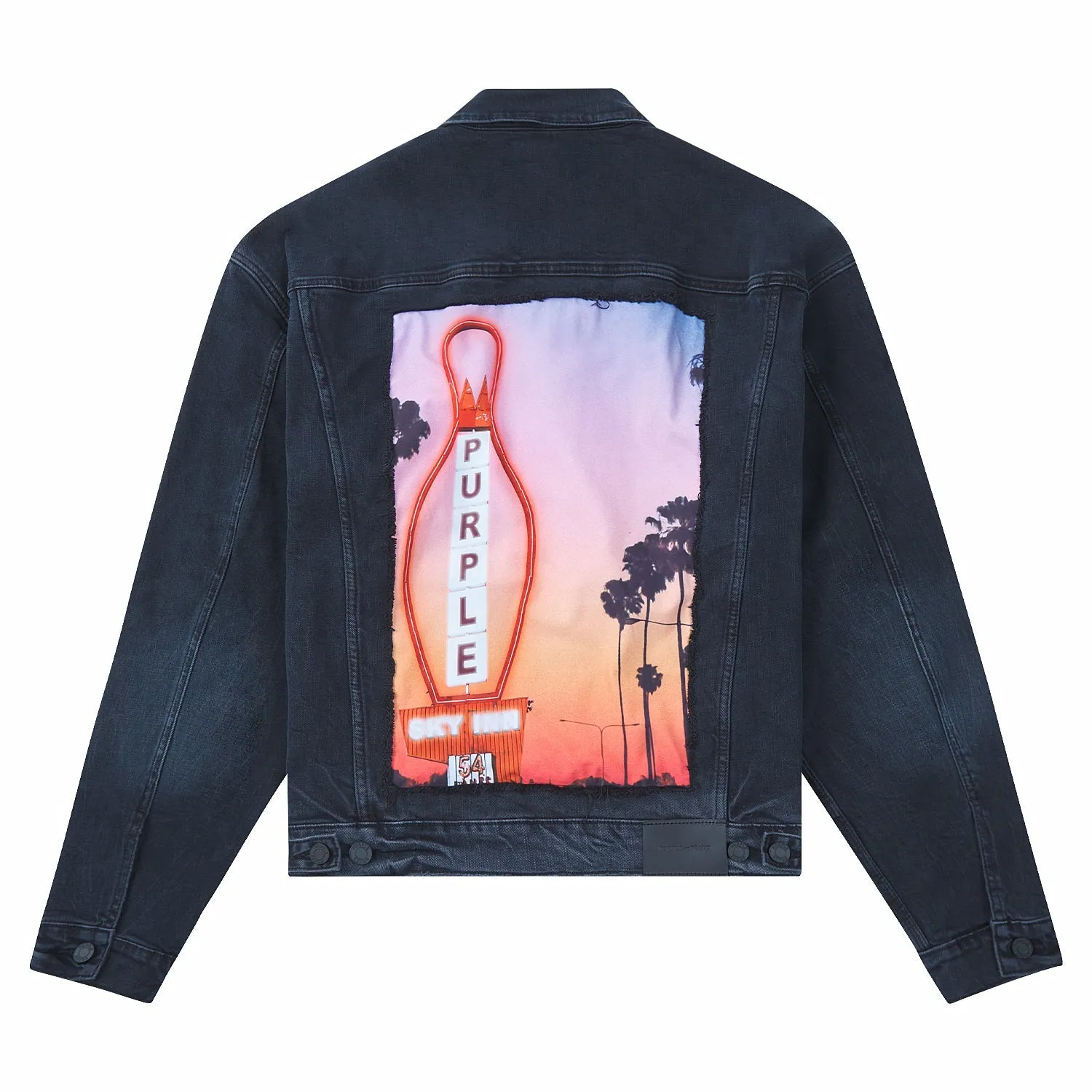 Purple X Blue Sky Denim Jacket | Orange