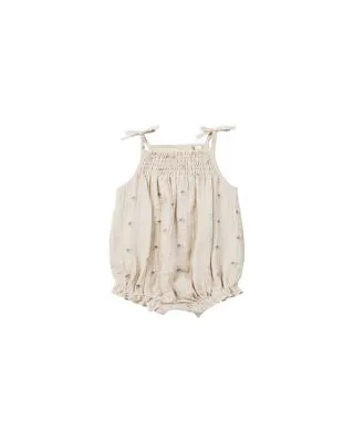 Quincy Mae Sweet Pea Natural Romper