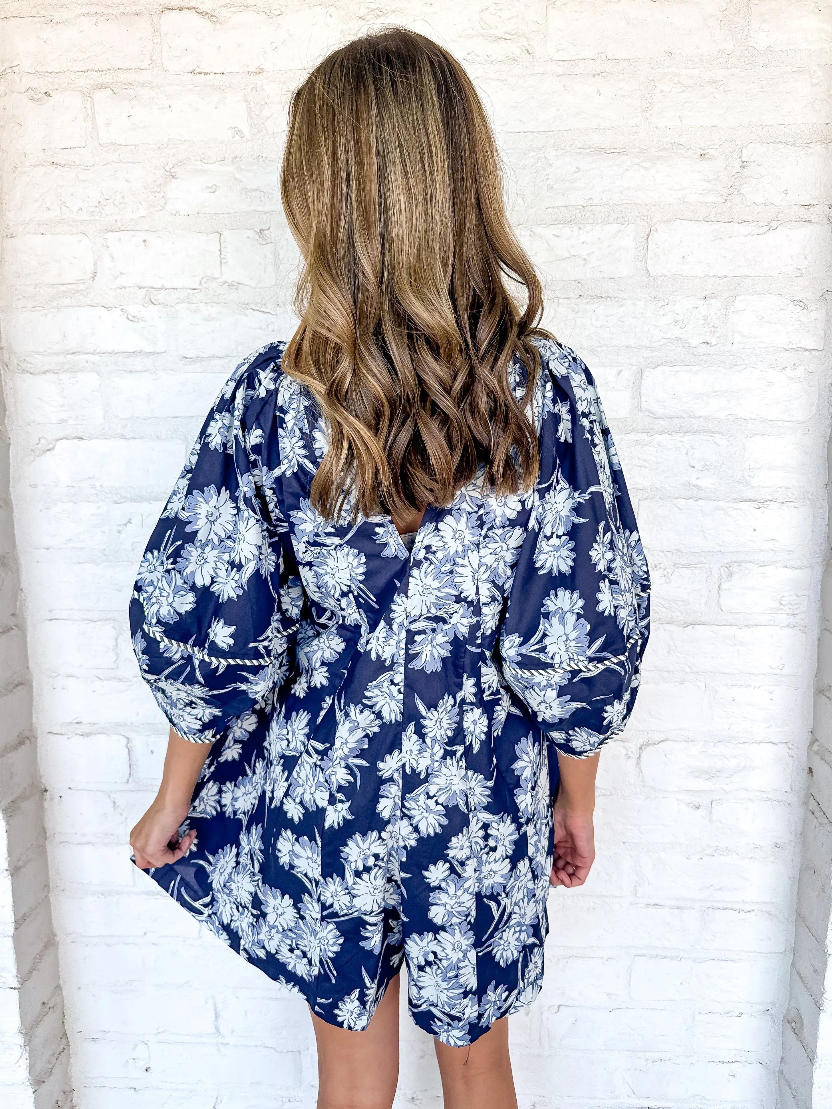 Read The Room Navy Romper