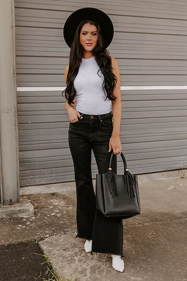 Risen The Reesley High Waist Flares in Black