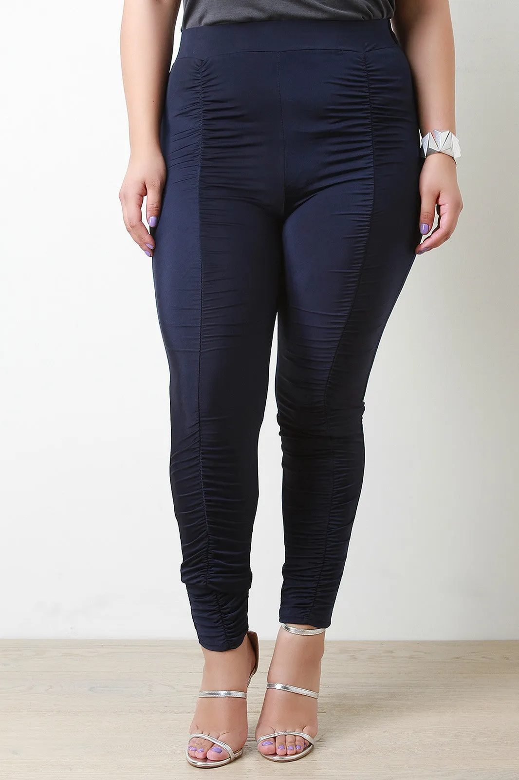 Ruched Detail High Waist Leggings