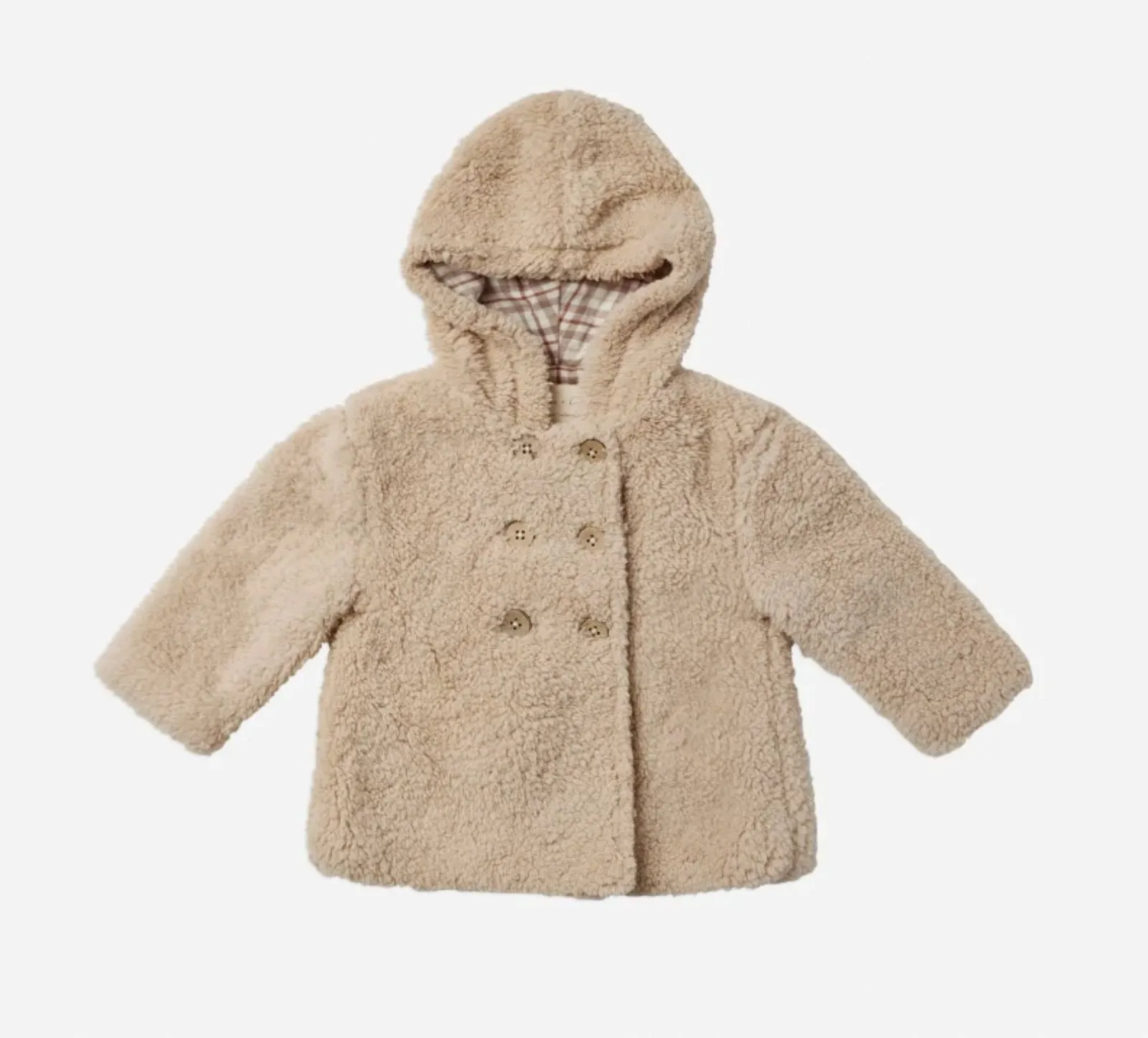 Rylee   Cru Baby to Toddler Girls Putty Shearling Coat