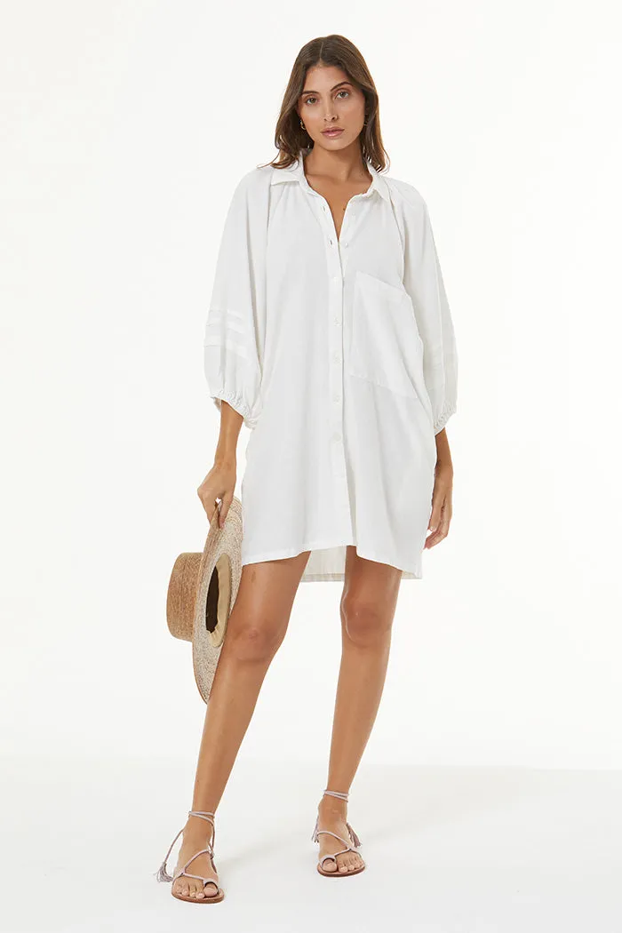 Sailboat Shirt Dress // Bone