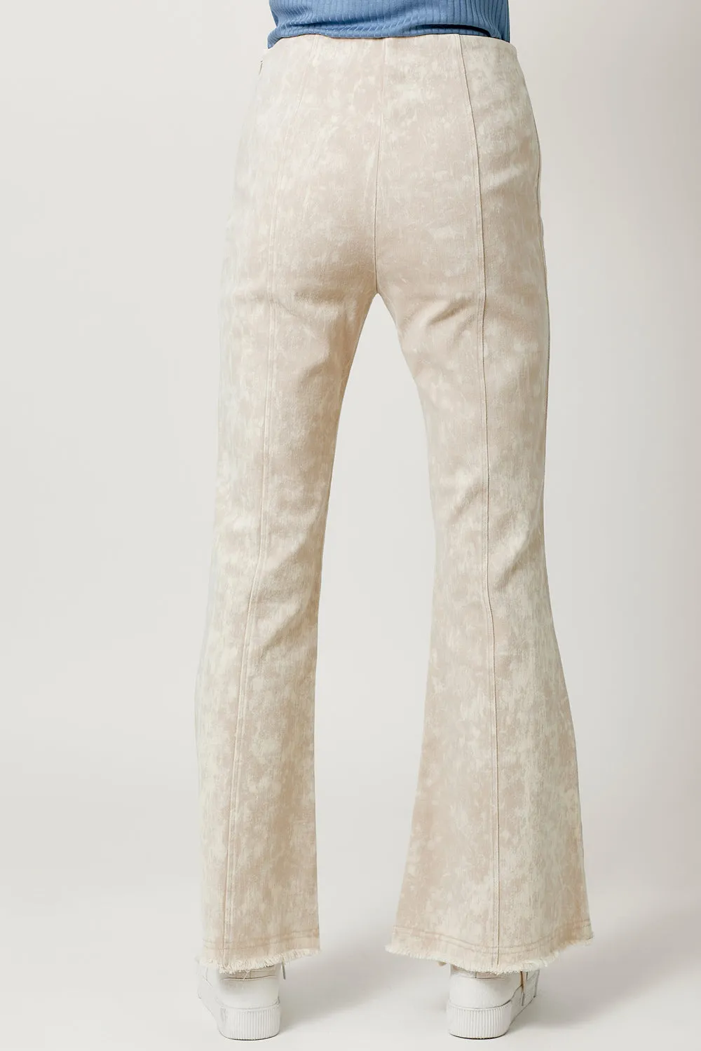 Sand Mineral Wash Flare Pants