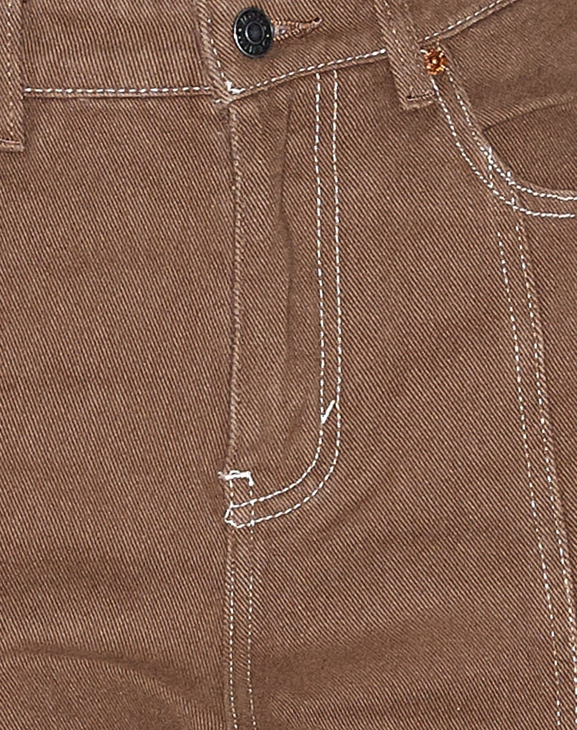 Seam Parallel Jeans in Rich Brown